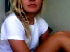 Cute Stonned Blonde Camgirl On Webcam