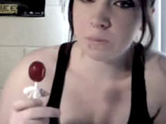 003 Goth Girl Sucks Lollipop