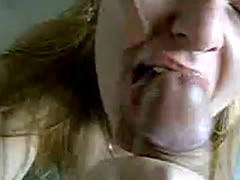 Blonde Milf Blows And Gets A Huge Facial