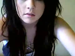 Cute Emo Teen Brunette  Cam Bate With Necklace Ns