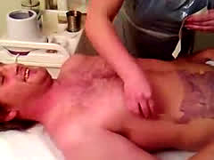 Hairy Guy Gets Waxed And Screams Like A Bitch