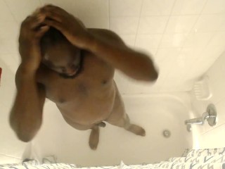 Black man take shower #2