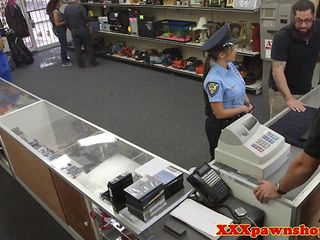 Real pawnshop sex with bigass cop in uniform