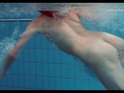 Nude underwater erotics with brunette babe Chehova