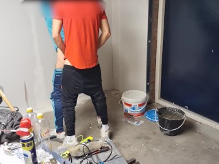 finally fucked my co worker bareback during construction work