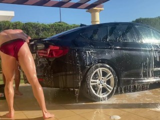 HOT BOYS SEXY AND WET CAR WASH!!! do you want them to wash your car?