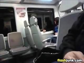 Guy Jerking Off In Public On The Train