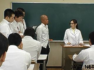 japanese teacher gives head hard