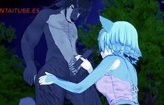 Furry Hentai - Wolf x Kitty Hard Sex