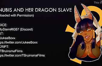 Anubis Roleplay with her slave JOI