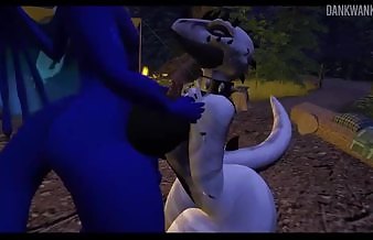 Dinosaur fucks dragon