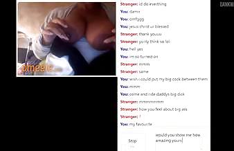 Omegle Black Teen with Huge Tits and an Amazing Fat Ass