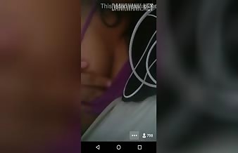 Young girl showing her chest live on periscope