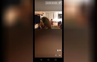 Periscope. Blowjob in front of the boy's father