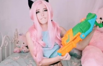 Belle Delphine SQUIRTS all over the floor
