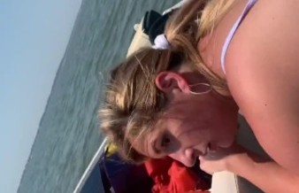 Walmart girl fucks on boat part 2