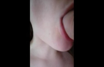 ASMR sloppy blowjob close up, cum in mouth, I suck his dick juicy, I love to swallow sperm