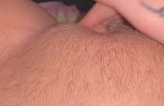 touching my wet hairy pussy