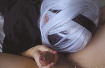 ASMR 2B Giving Sloppy Blowjob to 9S with Extra Ass Rimming (Nier Automata Cosplay)