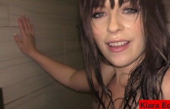 Hot Oiled Up Aussie Blows You In Shower