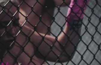 BUSTY BLONDE FUCKS A BIG COCK INSIDE MMA FIGHT CAGE