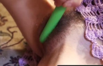 Girls Out West - Skinny hairy amateur toys her unshaved cunt