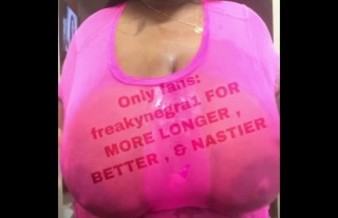 HUGE NATURAL BOOBS, WET T SHIRT! Titties dropped and bounced