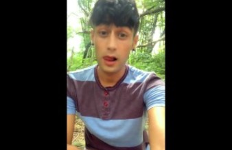 Twink farts long loud and wet - outdoor