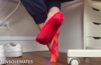 Nike Air 1 shoeplay & smelly sock tease - SizeTenSoleMates