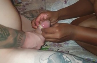 INDIAN wife sucks a WHITE DICK to make it  hard for the the second round of action