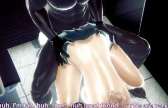 3D Hentai - Horny Final Fantasy Club Girl Takes 12 Inch Monster Black Cock in Public Toilet Cumming