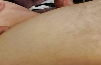 Chubby bear belly loving and stroking with big load all over feet