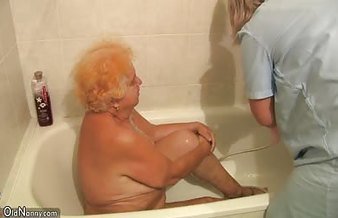 Granny at bath