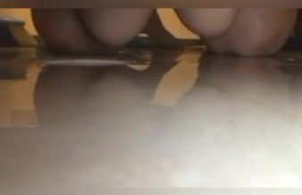 Muslim pig pissing and licking floor