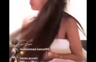 Arab girl topless on Instagram