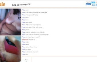 Hot submissive big tits teen on omegle (Part 2) don't cum challenge