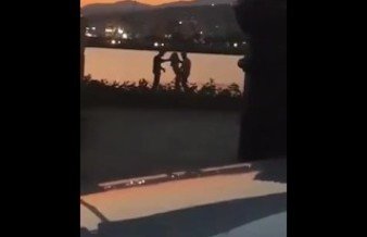 Public Threesome in Greek island