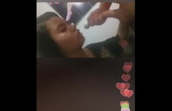 PERISCOPE - couple fuck, blowjob and cum in mouth