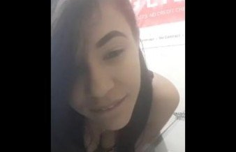 Periscope Colombian teen teasing at work live