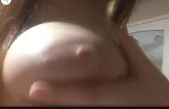 Periscope babe shows tits