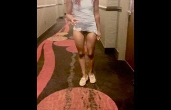 Caught this Lil Thot in the Hotel Hallway in Vegas [Full Video on OnlyFans & Fan Club]