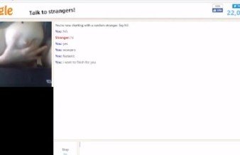 Omegle Horny Religious Teen Plays w Tits and is Almost Caught