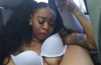 Petite Ebony Super Squirter Let's Loose In Car After Walk In The Park 