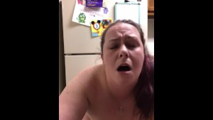 Mom struggles to get dildo in her ass part 2