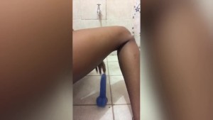 KandiceKayne bounces ebony ass on big dildo in shower - FULL Clip Fans ONLY