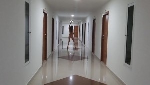 HOTEL Corridors NAKED dancing # Risky FUN under CCTV Hotel Corridor Cameras