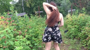 Outdoor Controlled Orgasm In Public Raspberry Patch | Lexa Lite