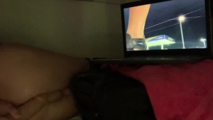 Jerking off watching my own video and fucking trans sissy ass