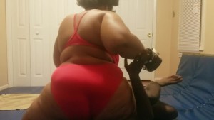 Mistress beats and pees on slave while wrestling