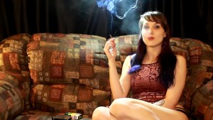 Teen smokes 420 and cigarette